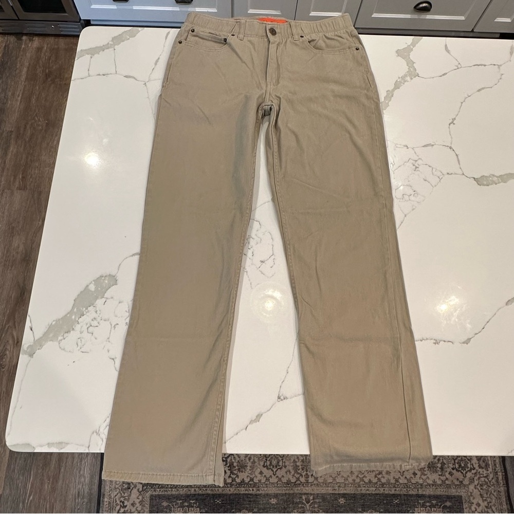 Urban Pipeline Mens Max Stretch Relaxed Straight Pants Size 33 x 32 Khaki Chino